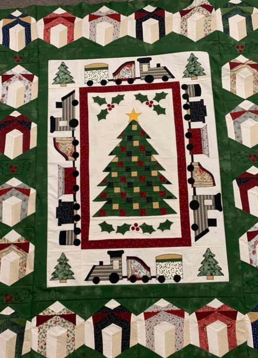 KIT: Christmas Train Quilt Top